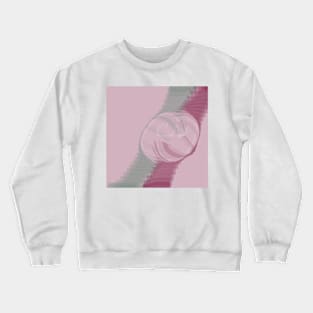 "Synchronized Serenade - A Mesmerizing and Playful Dance of Two Forms" - Pink And Grey Painting Digital Artwork Crewneck Sweatshirt